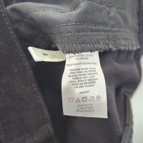 Ann Taylor Loft Modern Skinny Velvet Pants Womens 8 Black Tuxedo Stripe PP21X - Picture 4 of 7